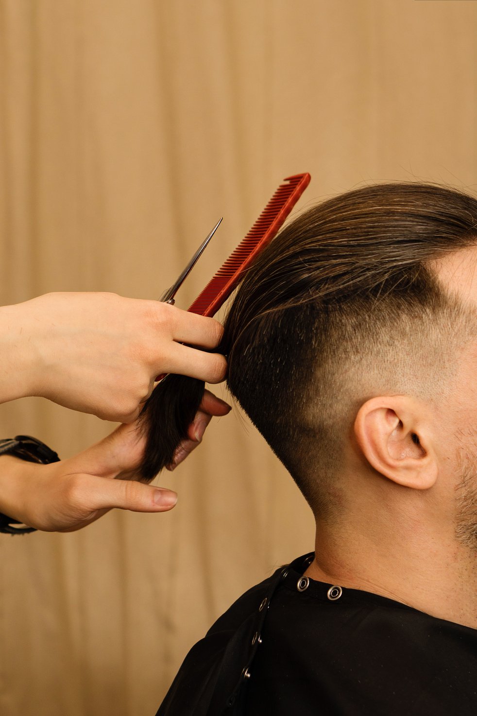 Man Getting Haircut